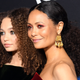 Nico Parker and Thandie Newton attend the premiere of Disney’s ‘Dumbo’ at El Capitan Theatre on March 11, 2019 in Los Angeles, California.